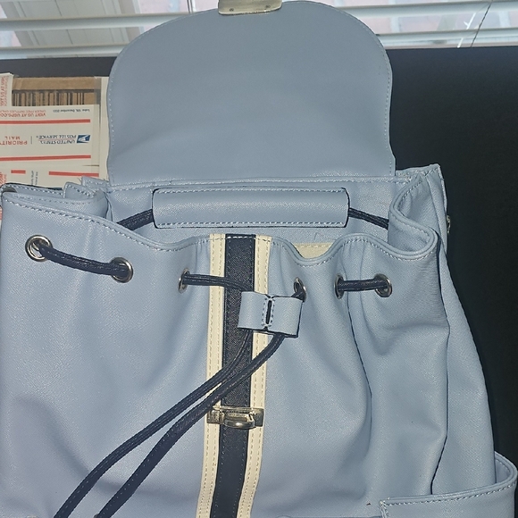 Court Couture Leather Hampton Tennis Backpack Striped - Picture 9 of 14